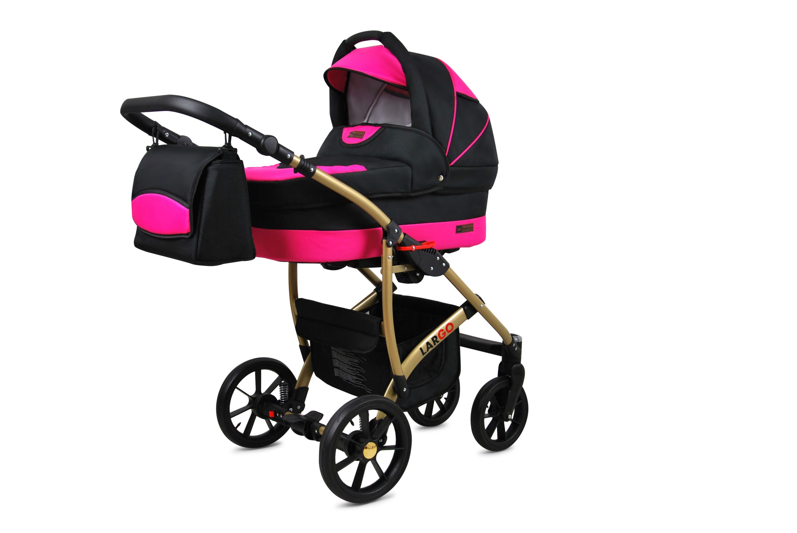 Carro de Bebé 3 en 1 Invento rosa chasis negro